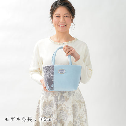 日本製 スノウシリーズ MISSA.EJ(ミッサ・イージェー) トートバッグ(小) ブルー シェニール織 2093