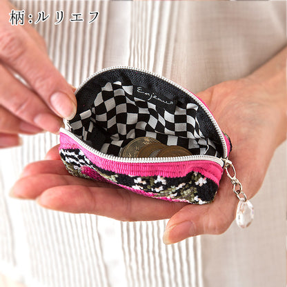 日本製 ルカ柄 コインケース 小銭入れ シェニール織