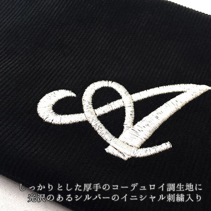 選べるイニシャル刺繍 フラットポーチ 小物入れ 日本製